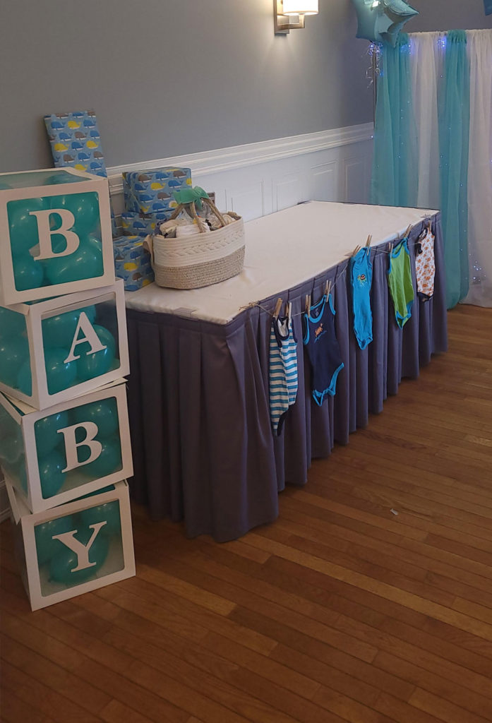 baby shower decorations in blue